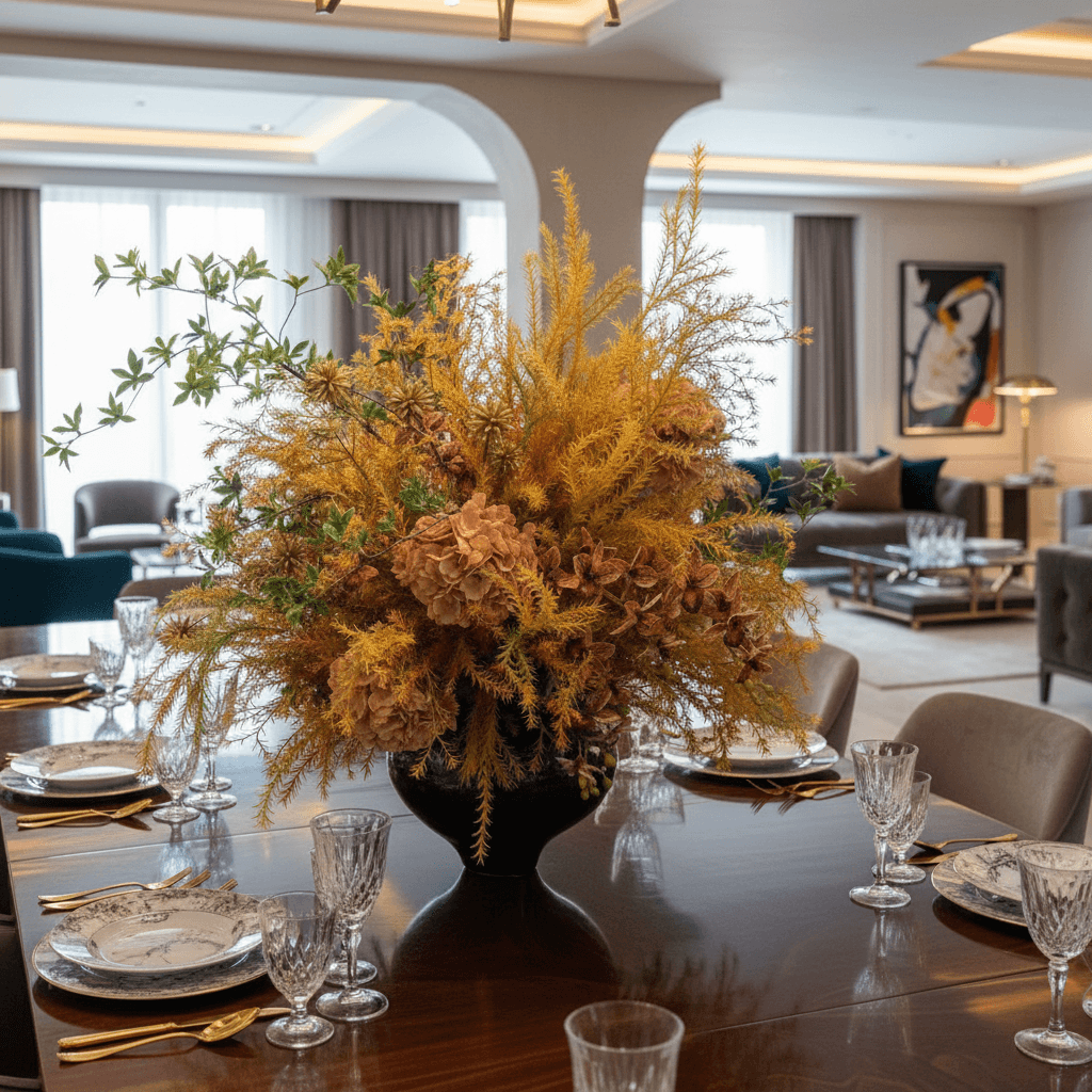 Orange Hydrangea, Fragrant Pine, Maple Leaf, Moth Orchid thumbnail 2