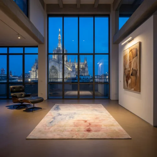 Ethereal Abstract Impressionist Wool Rug thumbnail 3