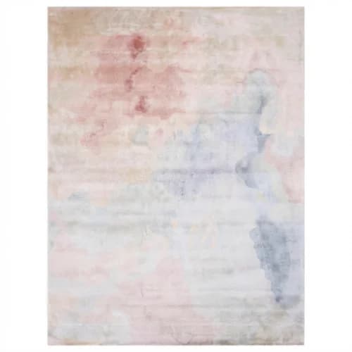 Ethereal Abstract Impressionist Wool Rug thumbnail 1