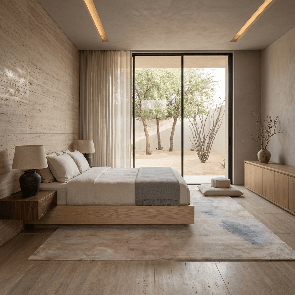 Ethereal Abstract Impressionist Wool Rug thumbnail 6