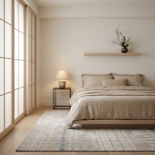 Abstract Geometric Wool Handmade Rug thumbnail 4