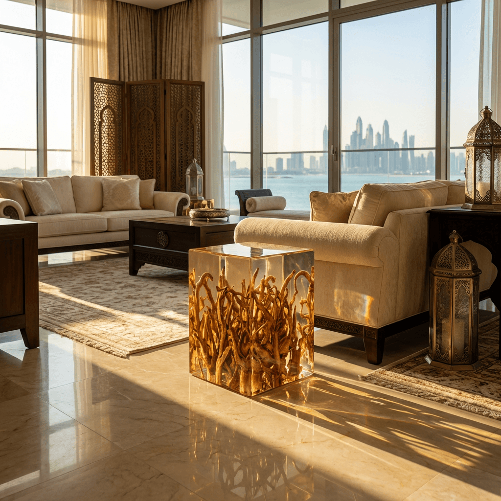 The Ethereal Root Monolith - Crystal Resin Side Table thumbnail 3