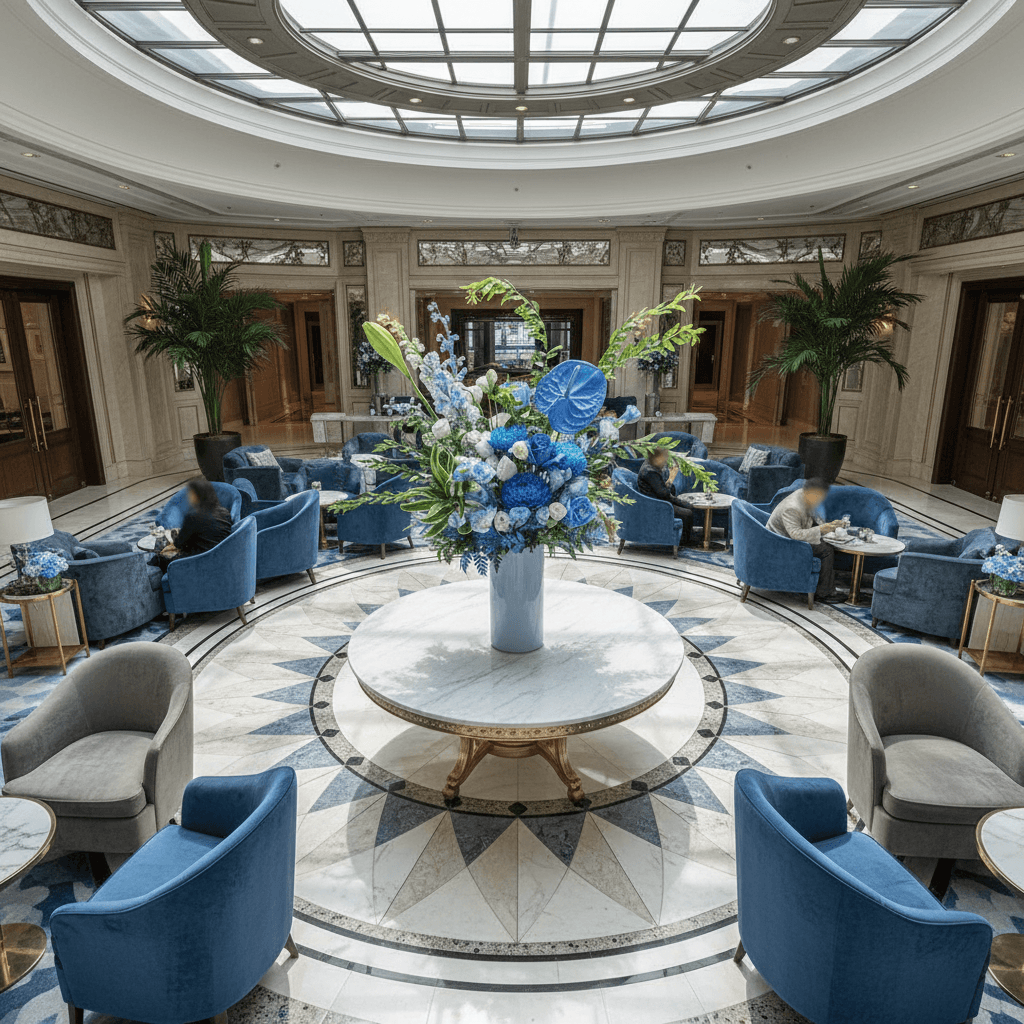 Blue Fireworks Chrysanthemum Arrangement image 3