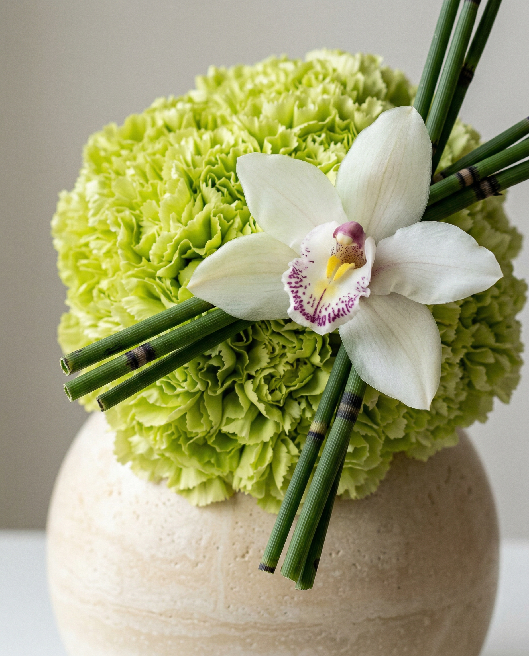 Petite Green Bottle Arrangement full arrangement